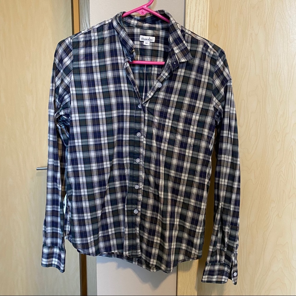Steven Alan Cotton Plaid Button Down